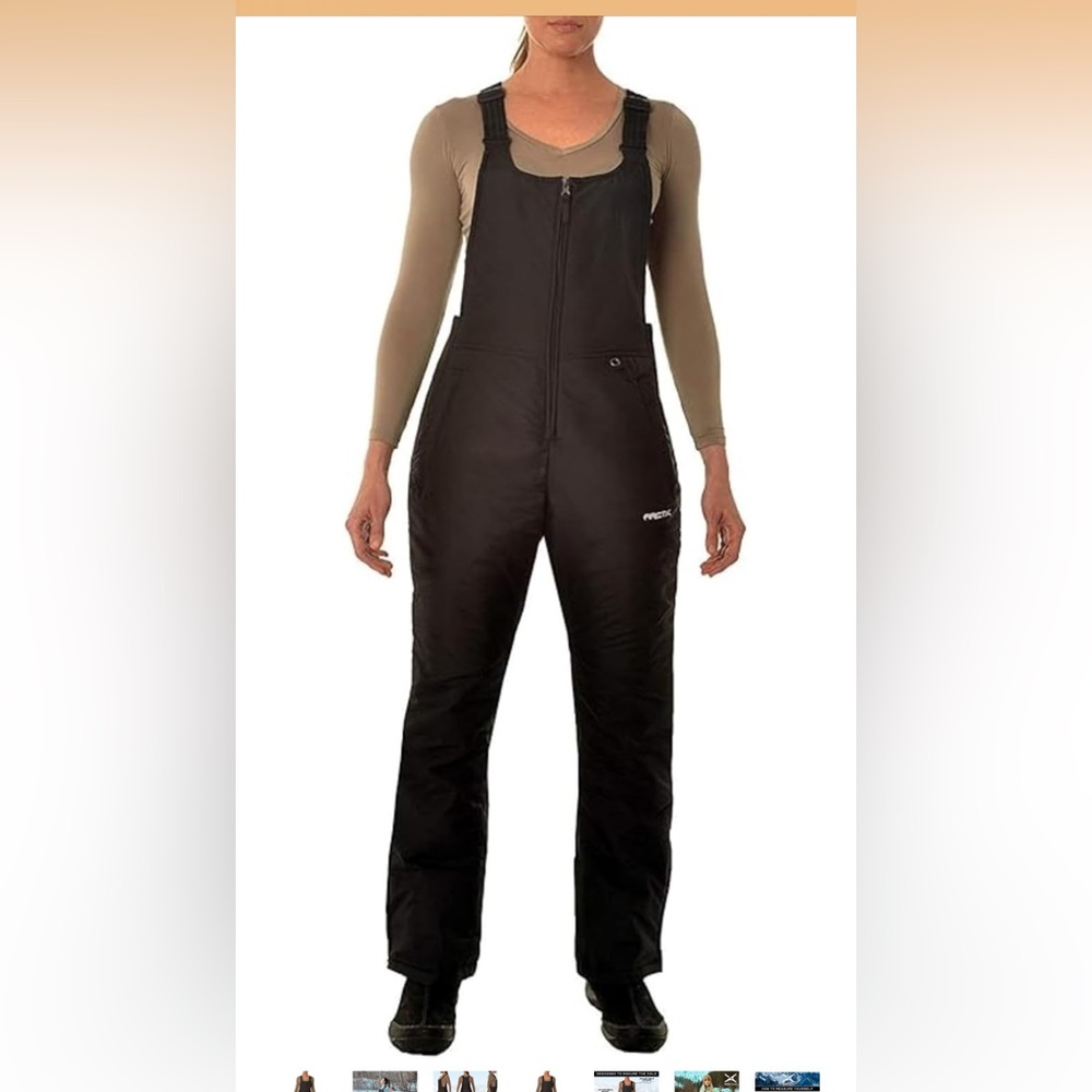 Arctix Women's Insulated Ski Bibs, Water Resistant Snow Pants large 31” inseam